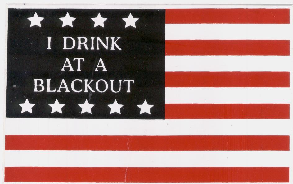 [photo: A Blackout bumper sticker from Pat O'Connor.]