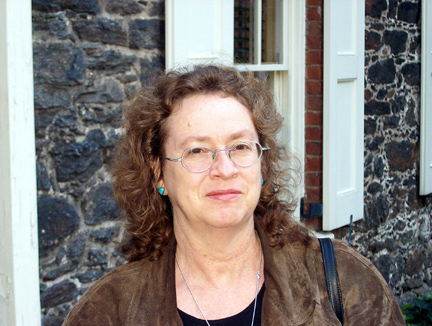 [Photograph: Author Denise Low, Lawrence, KS,
in New York City, Oct. 30, 2003. Photograph by James Mechem]