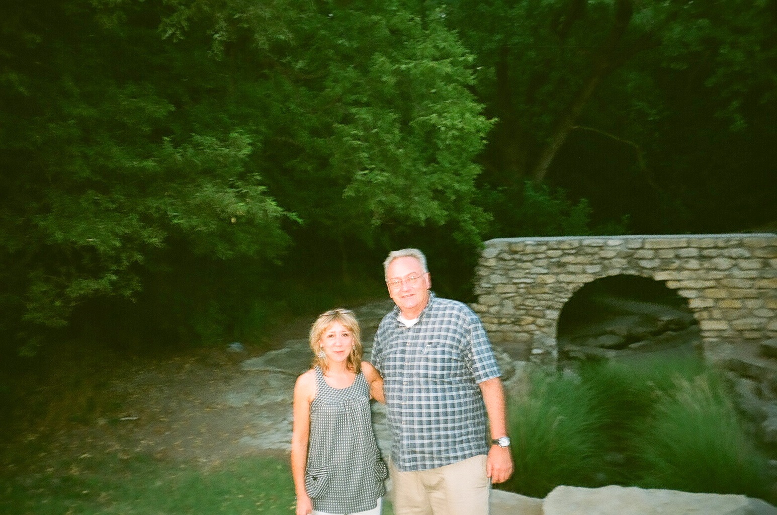 [photograph: Alison Streiff Scott and George Laughead, Wichita Vortex location; camera held by Neal Smith.]