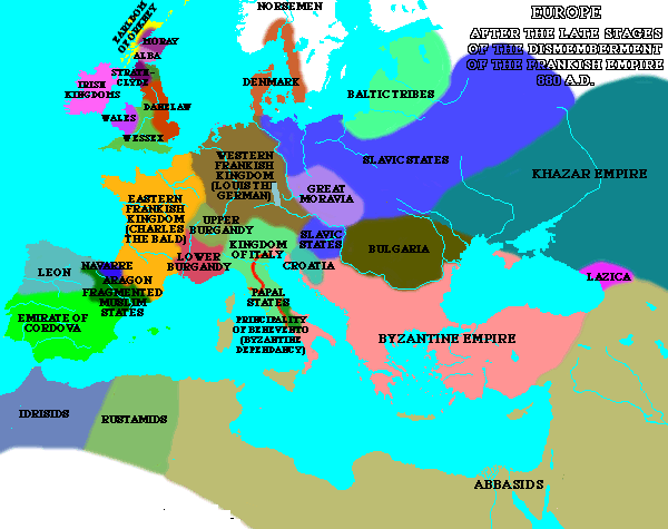 [The Mediterranean world in the year 880]