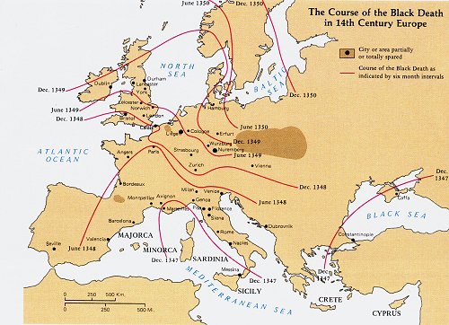 Symptoms Of The Black Death. spread of the black death